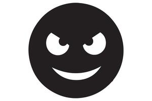 svart silhuett rolig ansikte gest emoji fri vektor