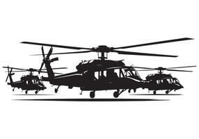 Militär- Hubschrauber Silhouette Profi bündeln vektor