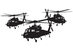 Militär- Hubschrauber Silhouette kostenlos vektor