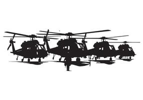 Militär- Hubschrauber Silhouette kostenlos bündeln vektor