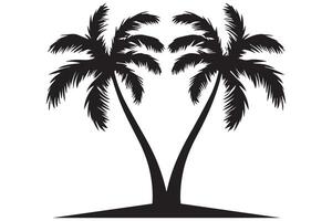 Silhouette von Palme Bäume Weiß Hintergrund Profi Design vektor
