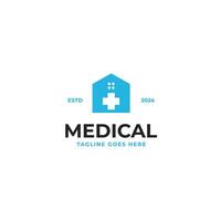 medizinisch Zuhause Logo Design Illustration Idee vektor