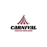Karneval Überdachung Zirkus Logo Design Illustration Idee vektor