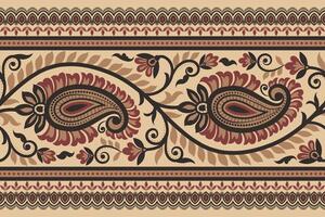 paisley mönster bakgrund geometrisk etnisk orientalisk ikat sömlös mönster traditionell design för bakgrund, matta, tapet, Kläder, omslag, batik, tyg, illustration broderi stil. vektor