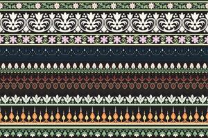 einstellen Spitze Blumen- Design Elemente Blumen- nahtlos Hintergrund. Muster geometrisch ethnisch Spitze Muster Design Blumen- Stickerei zum Textil- Stoff Drucken Hintergrund Teppich. Stickerei Hals vektor