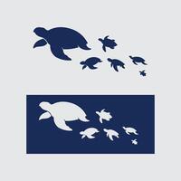 sköldpadda djur tecknad ikon vektor