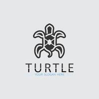 sköldpadda djur tecknad ikon vektor