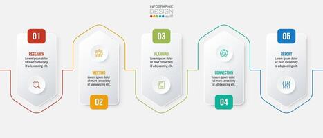 Infografik-Vorlage für das Zeitdiagrammgeschäft. vektor