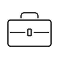 Koffer Handtasche Business Office Symbol Vektorlinie auf weißem Hintergrundbild für Web, Präsentation, Logo, Symbolsymbol. vektor