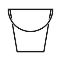 Eimerkorb-Symbol Gartenarbeit Vektor für Web, Präsentation, Logo, Infografik, Symbol