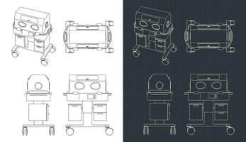 Baby Inkubator Blaupausen vektor