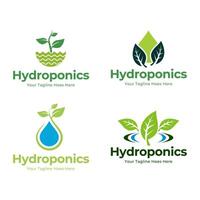Hydrokultur Symbol Logo Konzept, eben Design isoliert Weiß Hintergrund. vektor
