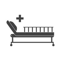 Krankenhausbett-Symbol vektor