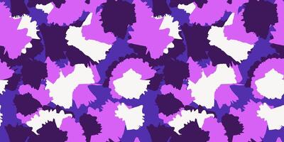 sömlös cirkulär borsta stroke mönster. hand dragen violett ebru effekt. abstrakt geometrisk ljus lila utskrift med slumpmässig fläckar, droppar, fläckar mönstrad. collage för design vektor