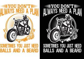 motorcykel t-shirt design vektor