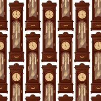 antik klocka i platt stil. mönster för textil, omslag papper, bakgrund. vektor