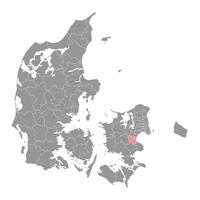 koge kommun Karta, administrativ division av Danmark. illustration. vektor