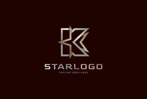 Brief k Star Logo Design, modern Brief k mit Star Innerhalb Kombination, Illustration vektor