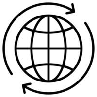 global Handel Symbol Linie Illustration vektor