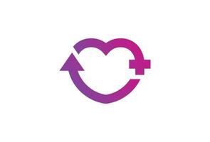 Geschlecht Symbol Logo Inspiration, Liebe Zeichen, männlich und weiblich Sex Zeichen , eben Design Logo Vorlage, Illustration vektor