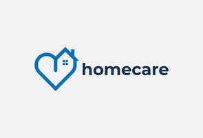 Liebe Haus Logo, Zuhause mit Herz Kombination, verwendbar zum Marke und Geschäft Logos, eben Design Logo Vorlage, Illustration vektor