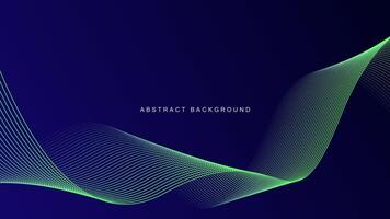 dunkel Blau abstrakt Hintergrund mit glühend Welle Linien. futuristisch Hintergrund modern Konzept Technologie. Illustration vektor