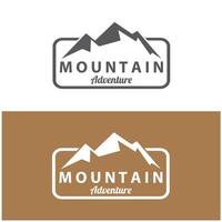 Berg Logo Design. Abenteuer. draussen Wandern Abenteuer Symbol Satz. Design vektor