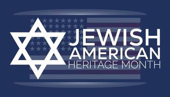 jewish amerikan arv månad observerats varje år i Maj. mall för bakgrund, baner, kort, affisch med text inskrift. vektor