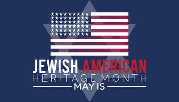 jüdisch amerikanisch Erbe Monat beobachtete jeder Jahr im dürfen. Vorlage zum Hintergrund, Banner, Karte, Poster mit Text Inschrift. vektor