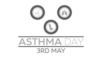 värld astma dag observerats varje år i Maj. mall för bakgrund, baner, kort, affisch med text inskrift. vektor