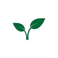 Grün Blatt Logo Design Symbole vektor