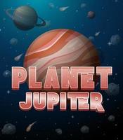 Planet Jupiter Posterdesign vektor