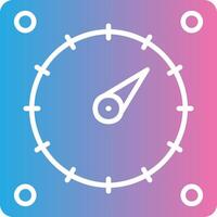 Timer Glyphe Gradient Symbol Design vektor