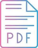 pdf Linie Gradient Symbol Design vektor