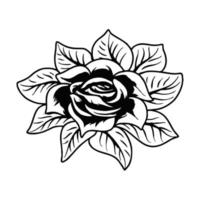 Rose Tatto Premium-Vektor-Illustration-T-Shirt-Design vektor