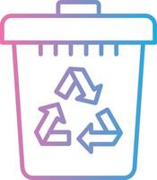 recyceln Behälter Linie Gradient Symbol Design vektor