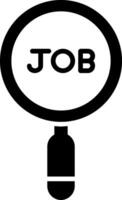Job Suche Glyphe Symbol Design vektor