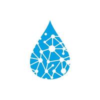 fallen Wasser Logo Design Vorlage Illustration vektor