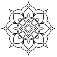 tibetisch Mandala zum Erwachsene Mandala Färbung Seite Verstand entspannend Mandala vektor