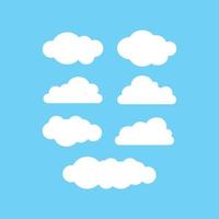 Reihe von Wolken. Cloud-Symbol. vektor