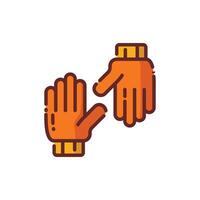 Handschuhe geradlinig Symbol - - Herbst Jahreszeit Symbol Illustration Design vektor