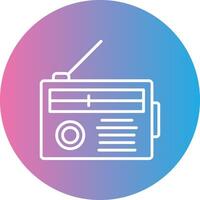 Radio Linie Gradient Kreis Symbol vektor