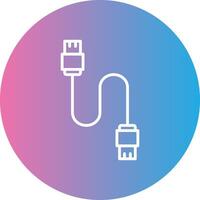 Datenbank Kabel Linie Gradient Kreis Symbol vektor