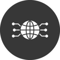 global Netzwerk Glyphe invertiert Symbol vektor