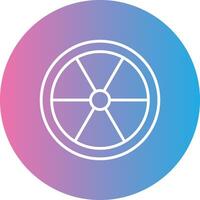 Färg hjul linje lutning cirkel ikon vektor