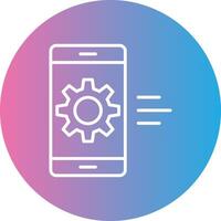 App Entwicklung Linie Gradient Kreis Symbol vektor