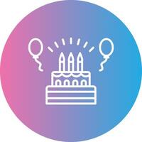 Geburtstag Linie Gradient Kreis Symbol vektor