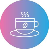 Kaffee Tasse Linie Gradient Kreis Symbol vektor