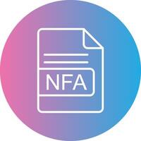 nfa Datei Format Linie Gradient Kreis Symbol vektor