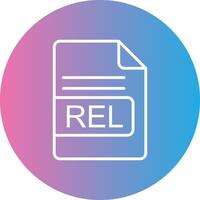 rel Datei Format Linie Gradient Kreis Symbol vektor